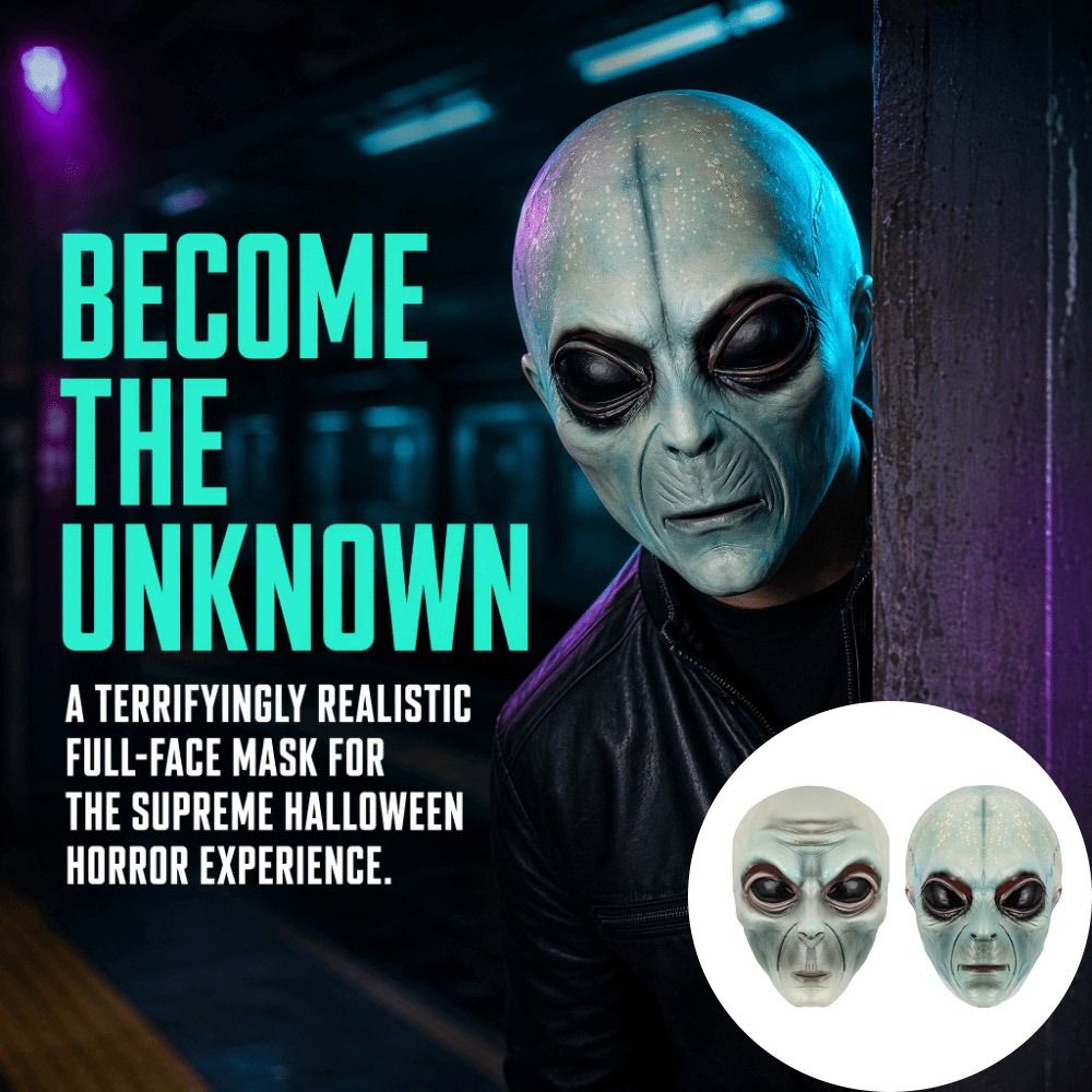 Latex Material Alien Mask Full - Latex Alien Mask Realistic ulasan dan harga