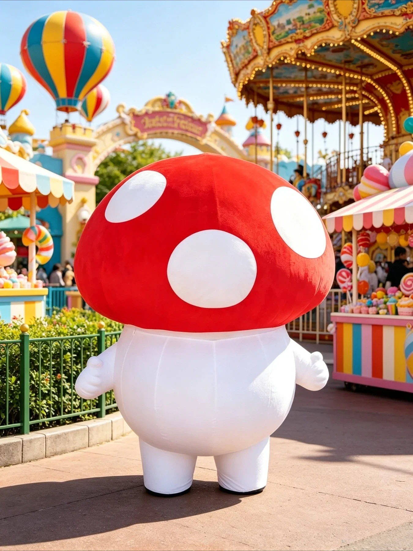 Cute Mushroom Inflatable Masco - Costumes ulasan dan harga