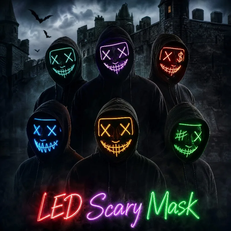 2026 Halloween Party Supplies  - Led Purge Mask Halloween ulasan dan harga