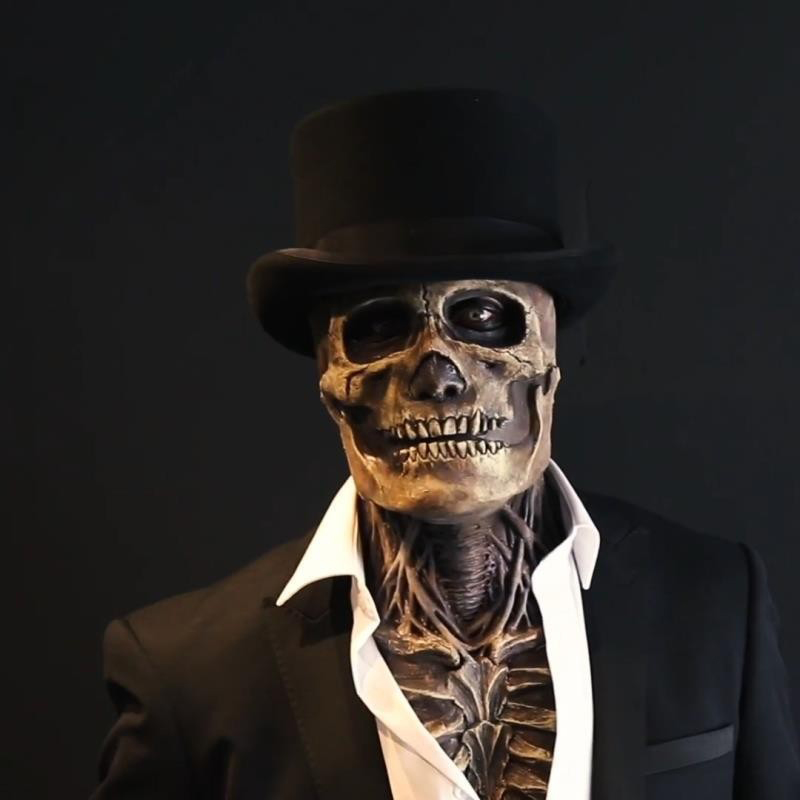 Creepy Brains Skeleton Mask Sk - Led Purge Mask Halloween ulasan dan harga