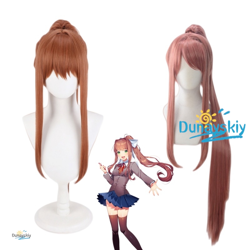 DDLC Monika Character Cosplay  - Anime Cosplay Wig Heat Resistant ulasan dan harga