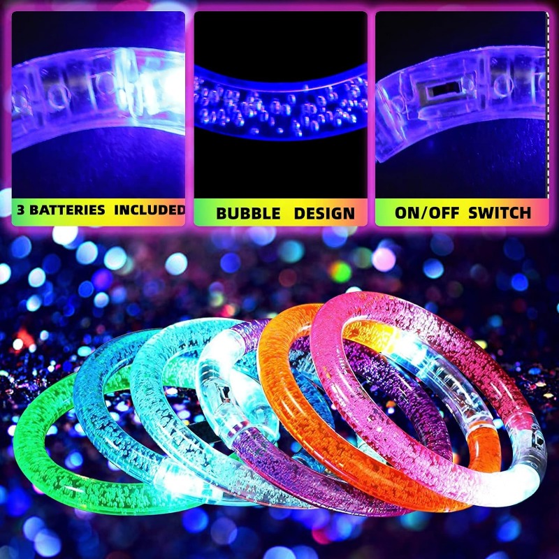 1-100PCS Halloween LED Acrylic - Glow In The Dark Party Glasses ulasan dan harga